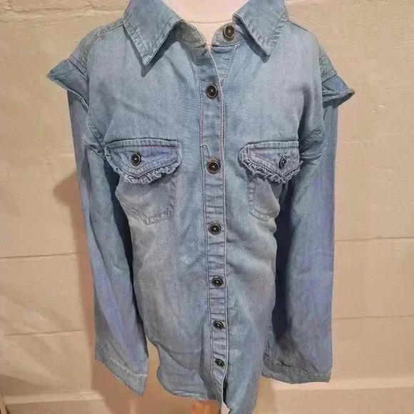 Matilda Jane Other - Matilda Jane Lyles Girls Drapery Chambray Shirt Size 10 NWT Denim.